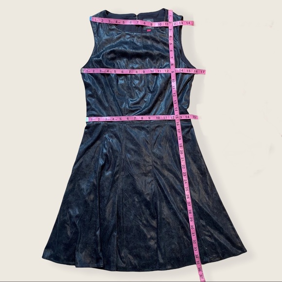 Vince Camuto EUC Faux Matte Leather Midi Dress 8 - Picture 16 of 16